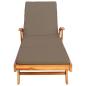 Preview: Sonnenliege mit Kissen 100% Polyester mit solidem Teak