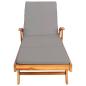 Preview: Sonnenliege mit Kissen 100% Polyester mit solidem Teak
