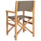 Preview: Regiestuhl Braun und Taupe Massives Teakholz
