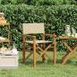 Preview: ARDEBO.de - Regiestuhl Braun und Beige Massives Teakholz