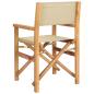 Preview: Regiestuhl Braun und Beige Massives Teakholz