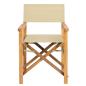 Preview: Regiestuhl Braun und Beige Massives Teakholz
