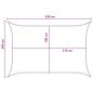 Preview: Sonnensegel Gelb und Weiß 2 x 3,5 m HDPE