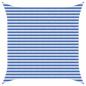 Preview: ARDEBO.de - Sonnensegel Blau und Weiß 3,6 x 3,6 m HDPE