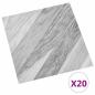 Preview: Selbstklebende Bodenplanken Grau gestreift 30,5 x 30,5 cm