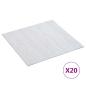 Preview: Selbstklebende Bodenplanken Weiß 30,5 x 30,5 cm 20 Stk. PVC