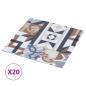 Preview: Selbstklebende Bodenplanken Mono Muster 30,5 x 30,5 cm 20 stk.