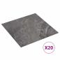 Preview: Selbstklebende Bodenplanken Schwarz 30,5 x 30,5 cm 20 Stk. PVC