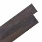 Preview: ARDEBO.de - Selbstklebende PVC-Bodenplanken Dunkelbraun 30,5 x 61 cm