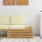 Preview: ARDEBO.de - Ecksofa-Einheiten für draußen Weiß und Creme 91 x 63 x 73 cm
