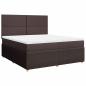 Preview: Boxspringbett mit Matratze Dunkelbraun 180x200 cm Stoff