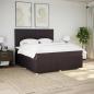 Preview: Boxspringbett mit Matratze Dunkelbraun 180x200 cm Stoff
