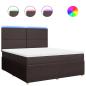 Preview: Boxspringbett mit Matratze Dunkelbraun 180x200 cm Stoff