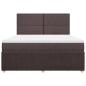 Preview: Boxspringbett mit Matratze Dunkelbraun 180x200 cm Stoff
