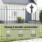 Preview: Gartenzaun 5 pcs Grau 8,5 x 1,5 m Pulverbeschichteter Stahl