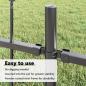 Preview: Gartenzaun 5 pcs Grau 8,5 x 1,5 m Pulverbeschichteter Stahl