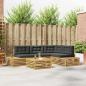 Preview: ARDEBO.de - 6 stk. Outdoor-Sofagarnitur Polyester Weiß