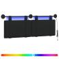 Preview: Hängendes Kopfteil Mit LED Licht Schwarz Stoff