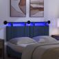 Preview: Hängendes Kopfteil Mit LED Licht Blau Stoff