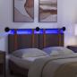 Preview: Hängendes Kopfteil Mit LED Licht Dunkelbraun Antikes PU