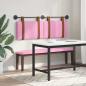 Preview: Hängendes Kopfteil Mit LED Licht Rosa Antikes PU