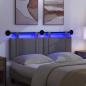 Preview: Hängendes Kopfteil Mit LED Licht Dunkelgrau Stoff
