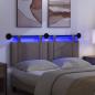 Preview: Hängendes Kopfteil Mit LED Licht Grau Antikes PU