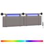 Preview: Hängendes Kopfteil Mit LED Licht Taupe Stoff