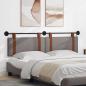 Preview: ARDEBO.de - Hängendes Kopfteil Mit LED Licht Taupe Antikes PU