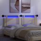 Preview: Hängendes Kopfteil Mit LED Licht Creme Stoff