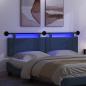 Preview: Hängendes Kopfteil Mit LED Licht Blau Stoff