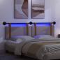 Preview: Hängendes Kopfteil Mit LED Licht Taupe Antikes PU