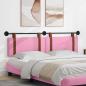Preview: ARDEBO.de - Hängendes Kopfteil Mit LED Licht Rosa Antikes PU