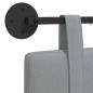 Preview: Hängendes Kopfteil Mit LED Licht Hellgrau Stoff