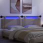 Preview: Hängendes Kopfteil Mit LED Licht Taupe Stoff