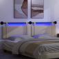 Preview: Hängendes Kopfteil Mit LED Licht Creme Stoff