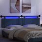 Preview: Hängendes Kopfteil Mit LED Licht Blau Stoff