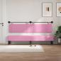 Preview: Hängendes Kopfteil Mit LED Licht Rosa Stoff