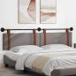 Preview: ARDEBO.de - Hängendes Kopfteil Mit LED Licht Taupe Antikes PU