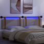 Preview: Hängendes Kopfteil Mit LED Licht Taupe Antikes PU