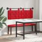 Preview: Hängendes Kopfteil Mit LED Licht Rot Kunstleder