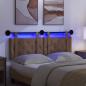 Preview: Hängendes Kopfteil Mit LED Licht Cappuccino Kunstleder