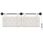 Preview: Hängendes Kopfteil Mit LED Licht Weiß Kunstleder
