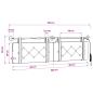 Preview: Hängendes Kopfteil Mit LED Licht Braun Kunstleder