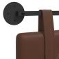 Preview: Hängendes Kopfteil Mit LED Licht Braun Kunstleder