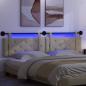 Preview: Hängendes Kopfteil Mit LED Licht Creme Kunstleder