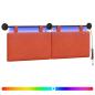 Preview: Hängendes Kopfteil Mit LED Licht Rot-Orange Cordstoff