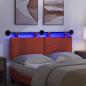 Preview: Hängendes Kopfteil Mit LED Licht Rot-Orange Cordstoff