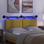 Preview: Hängendes Kopfteil Mit LED Licht Helles Gelb Cordstoff