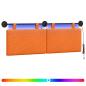 Preview: Hängendes Kopfteil Mit LED Licht Orange Cordstoff